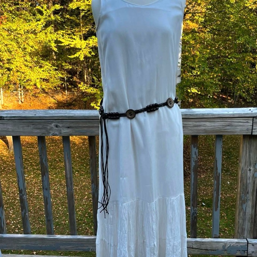 Boho Macrame Beaded Tie Belt